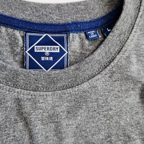 Superdry T-shirt μέγεθος L σαν καινούργιο, γκρι βαμβάκι