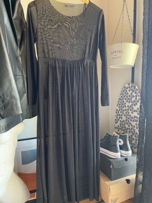 Mesh dress with tulle new, one size, black