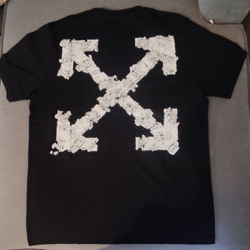 Off White black t-shirt size Large with logo and arrow design