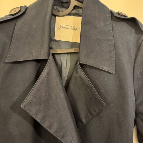 American Vintage trench coat like new, blue, size S