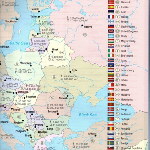 Bic Road Atlas Europe 2014 used, spiral edition