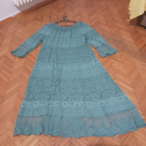 M Made In Italy mint green lace dress XL/2XL