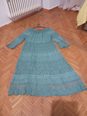 M Made In Italy mint green lace dress XL/2XL