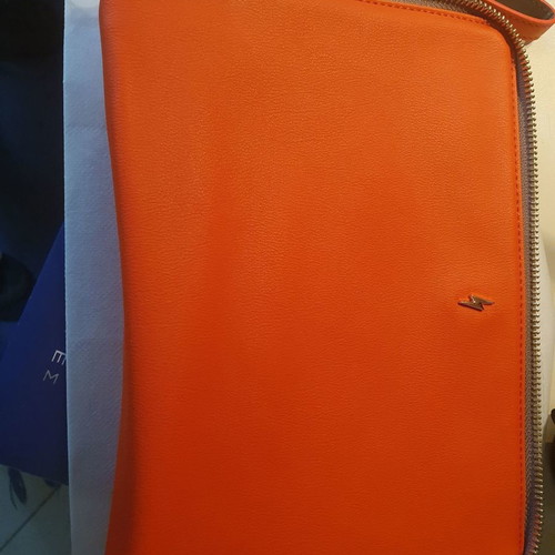 Pauls Boutique clutch bag new, reversible grey and orange
