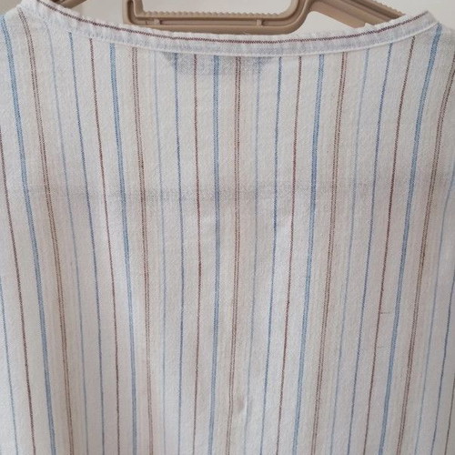 Linen Men's Striped Shirt Red Union (Size XL)
