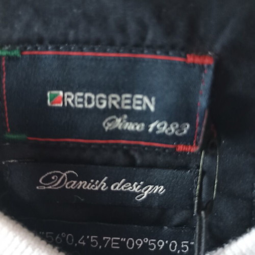Redgreen knit sweater XL new with tags, white and blue, premium cotton