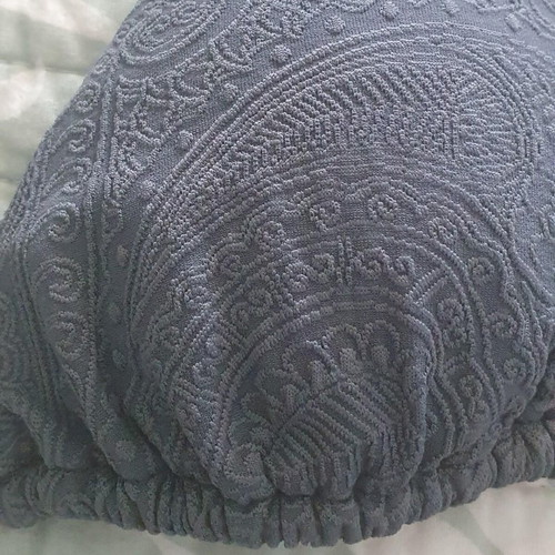 Mango bikini top grey/khaki with embossed effect, like new