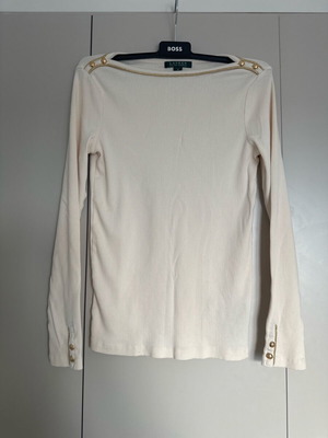 Ralph Lauren blouse M like new, white with gold details