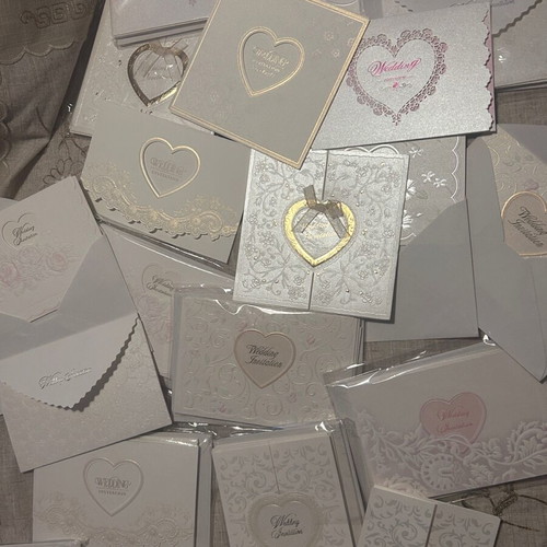 Wedding invitations new vintage with envelopes