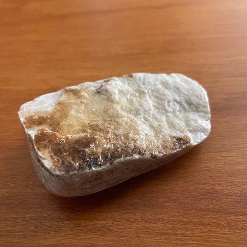 White quartz new with green inclusions