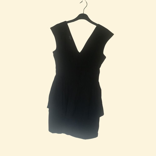 Black ASOS mini dress with square neckline like new, Small