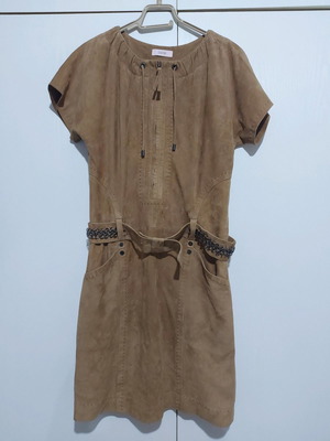 Laurel velvet dress like new, brown, size L