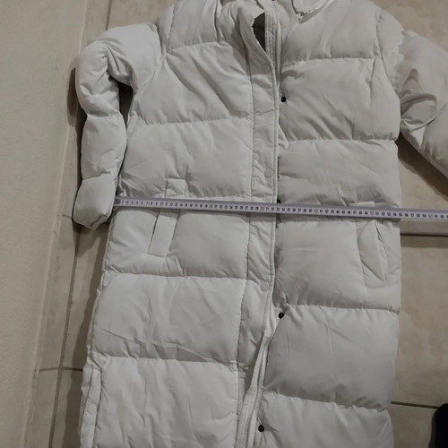 Splendid long white puffer coat elegant, new, size M