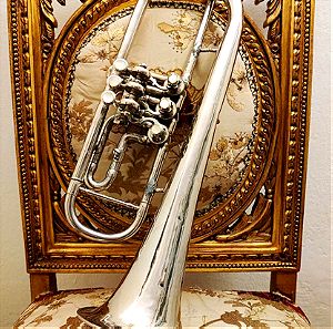 Τρομπέτα δεκ. 1920 ιταλική Romeo Orsi με κυλινδρικό συστημα κλειδιών, χάλκινο πνευστό μουσικό όργανο