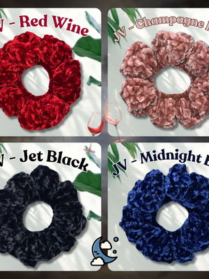 Handmade scrunchies new, pack of 4 pieces