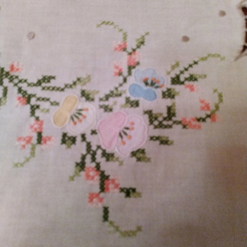 Handmade set of 6+3 table runners used