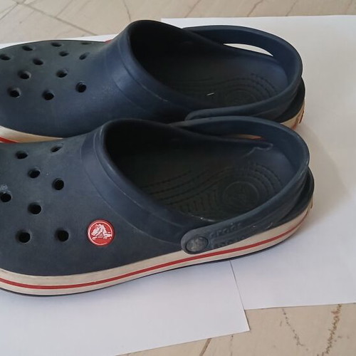 Crocs slippers blue used, size 37-38