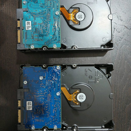 Toshiba 3.5" 2TB SATA HDDs used, pack of 2