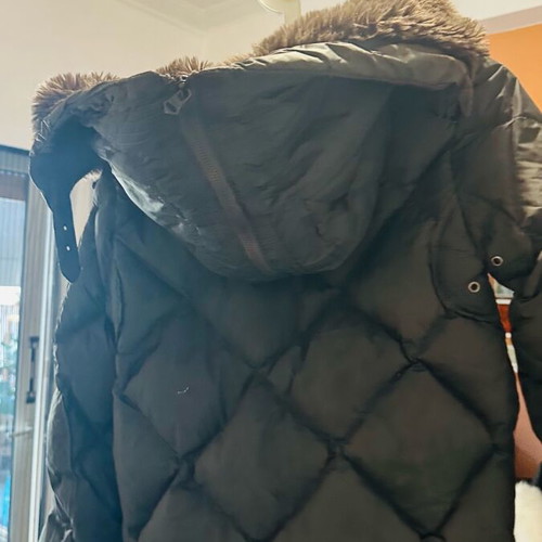 Replay unisex down puffer jacket with fur, like new, size M