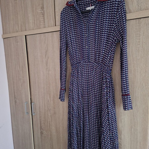 Checked midi dress Tommy Hilfiger like new, size S, white and blue
