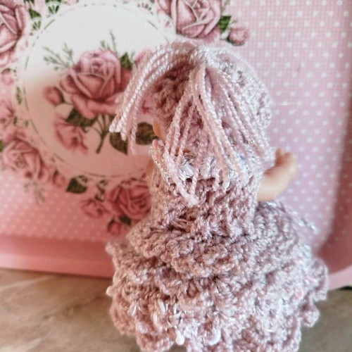 Doll with Handmade Dress and Hat New