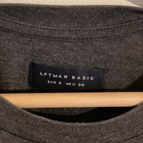 Leftman t-shirt like new, gray, size S