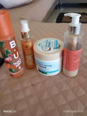 Deodorant spray and three body creams like new