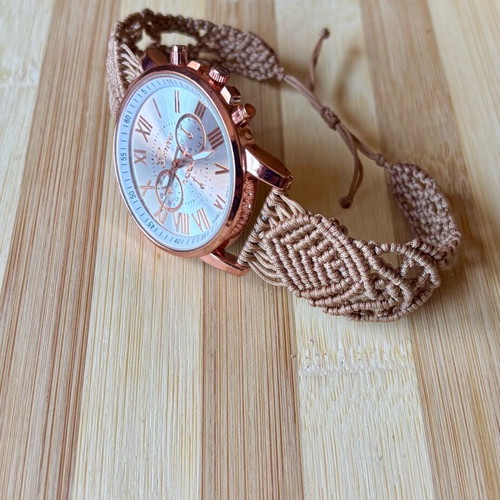 Ammohryses Plexis women's watch used with handmade macrame strap