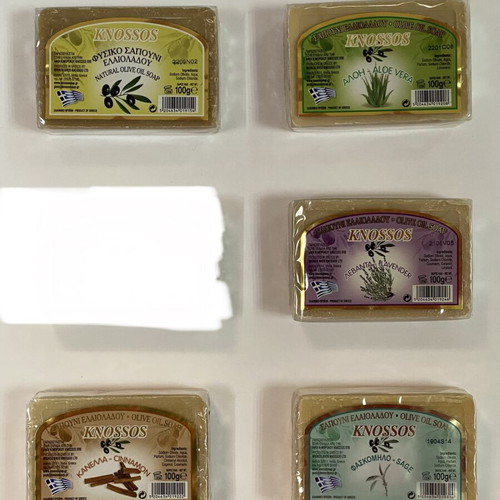 Knossos natural olive oil soap bars, pack of 5