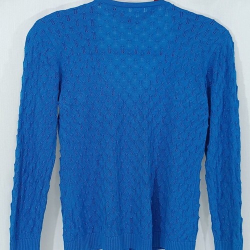 Blue knitted cardigan like new with V neckline size S