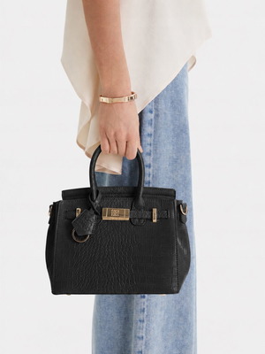 Τσάντα Nine West μεσαίου μεγέθους από eco δέρμα με χρυσές λεπτομέρειες, σαν καινούργια