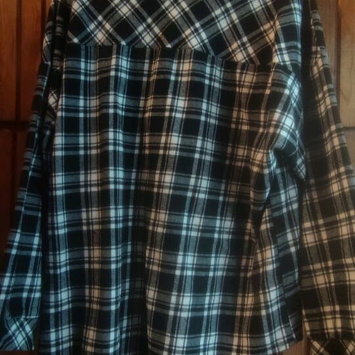 Winter oversize shirt size M new, black and white