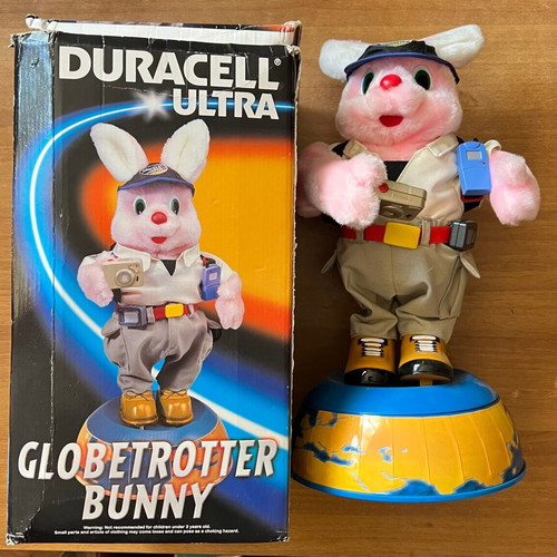 Duracell Ultra Globetrotter Bunny παιχνίδι μπαταρίας μεγάλο μέγεθος σαν καινούργιο
