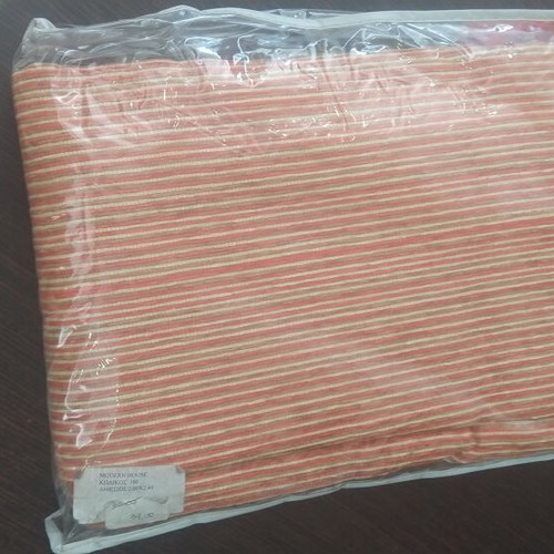 Chenille orange striped throw blanket for two-seater sofa, 2x2.4 m