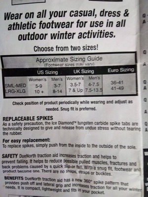 Αντιολισθητικές αλυσίδες παπουτσιών WinterTrax καινούργιο