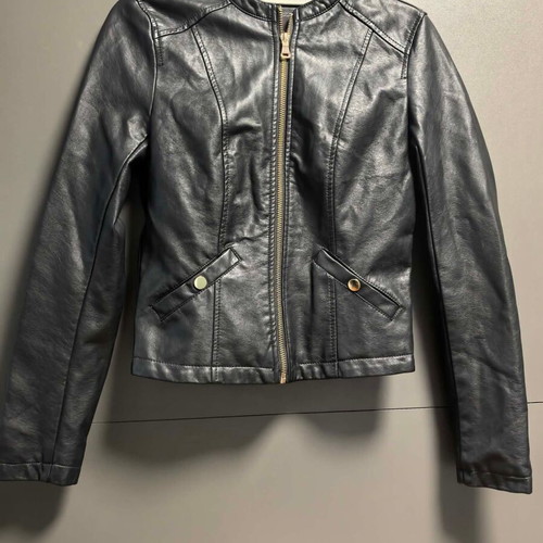 Sinsay black leather jacket like new, size XXS