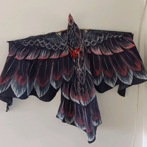 Indonesian fabric kite in eagle shape used