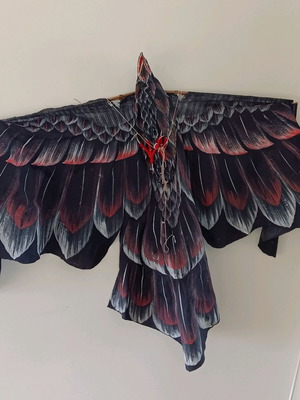 Indonesian fabric kite in eagle shape used