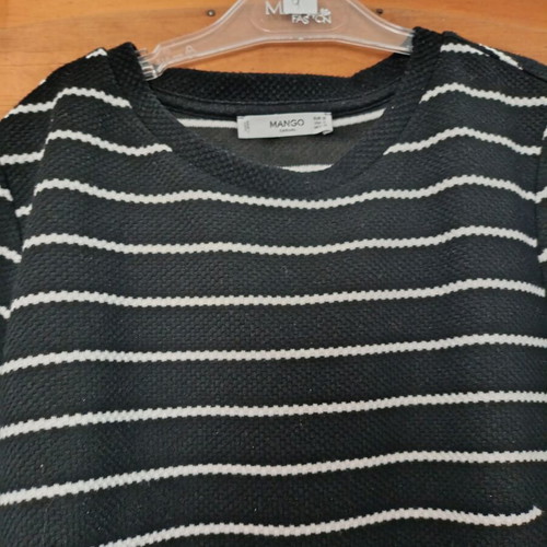 Mango striped fitted dress like new, blue