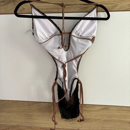 One piece swimsuit Shein new, black and brown, size S