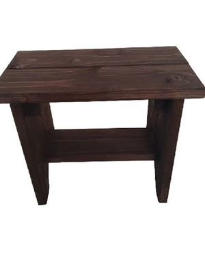 Ξύλινο σκαμπό τζακιού καινούργιο, χειροποίητο, καρυδιάς