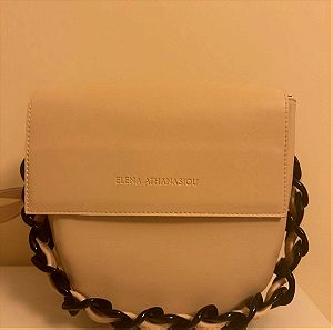 Elena Athanasiou- moon handbag beige