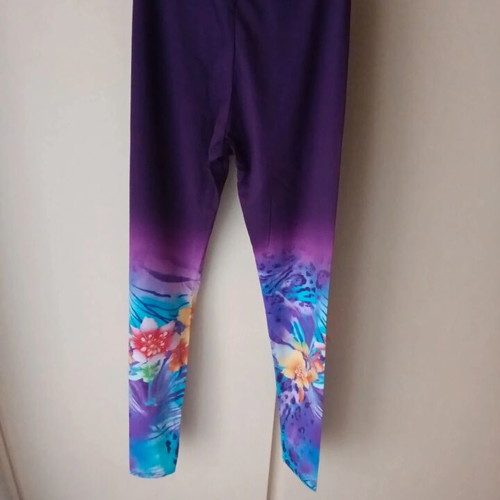 Crool high-waist lycra leggings size S/M like new, purple