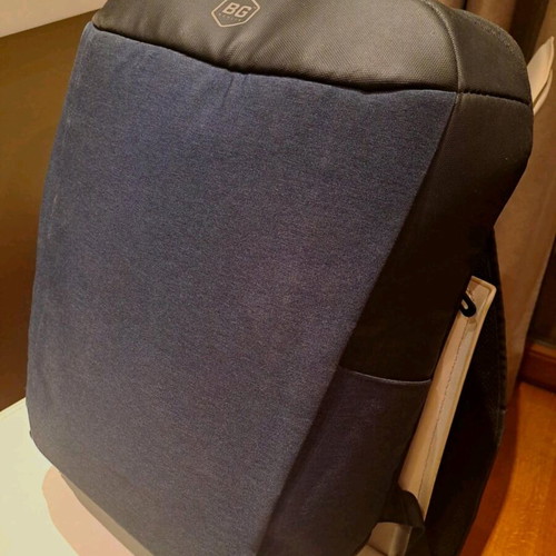 Bg Berlin laptop backpack used, black and blue