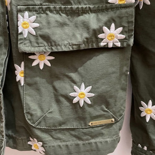Fabienne Chapot cargo jacket with daisies, size M(S)
