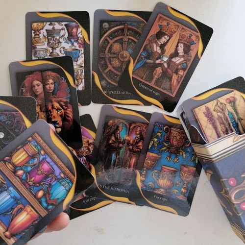 Two faces Tarot mini deck 78 cards like new, handmade