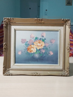 Vintage floral art set of 4 frames by NEMO Taiwan used