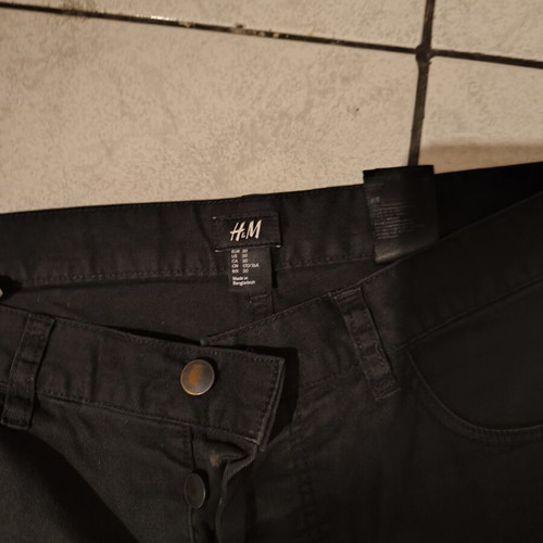 H&M Black Men's Pants Medium Used