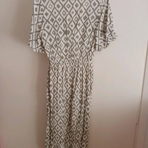 Pink Woman Summer Dress like new, beige and green, size XS