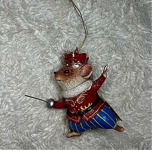 Χριστουγεννιάτικο στολίδι ποντικάκι με σπαθί